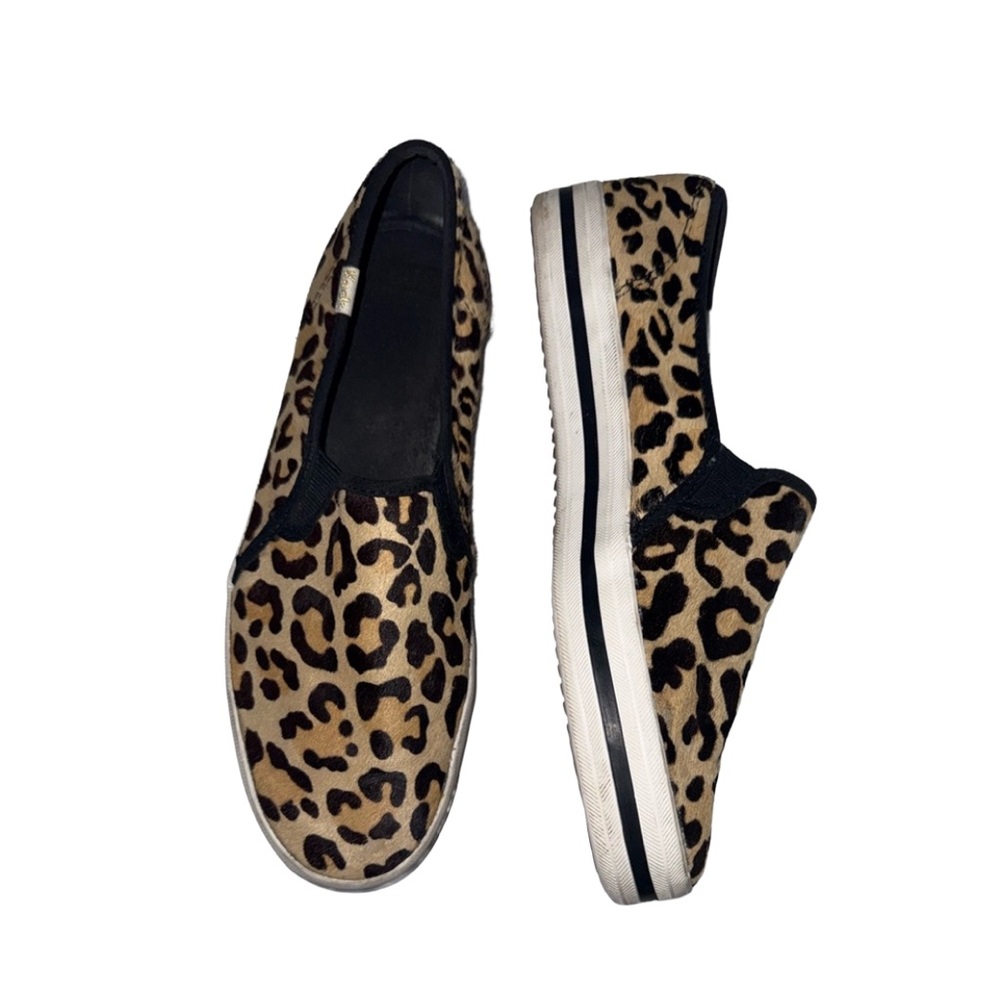 KATE SPADE Pony hair Leopard Animal Print Sneakers 8.5 - Picture 8 of 10